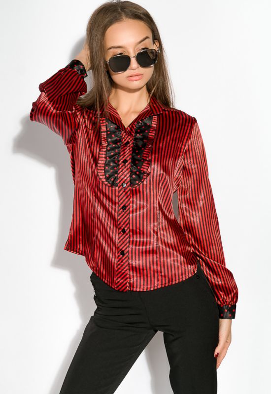 Рубашка женская 118P090-3 (красный/черный)