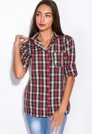 Сорочка жіноча 120P438-1 (чорний/червоний)