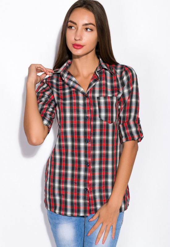 Рубашка женская 120P438-1 (черный/красный)