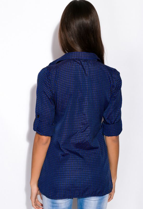 Рубашка женская 120P438-5 (синий/черный)