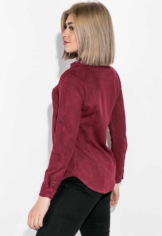 Рубашка женская из мягкой ткани 64PD3411-2 (бордовый)