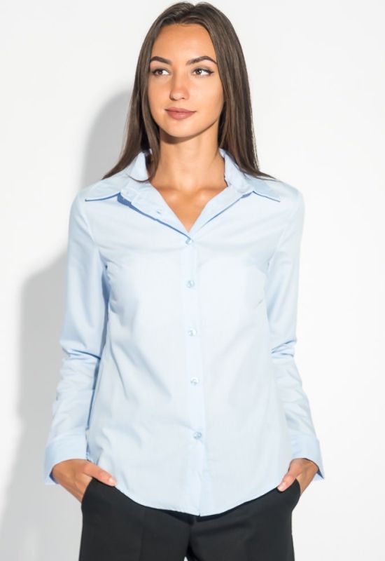 Рубашка женская классического кроя 496F001 (голубой)