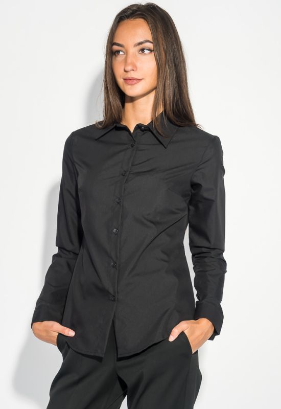 Рубашка женская классического кроя 496F001 (черный)