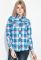 Рубашка женская крупная клетка 276V001-3 (белый/голубой)