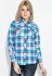 Рубашка женская крупная клетка 276V001-3 (белый/голубой)