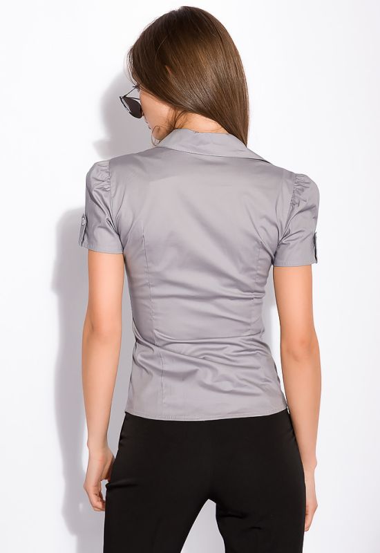 Рубашка женская однотонная 118P003 (серый)
