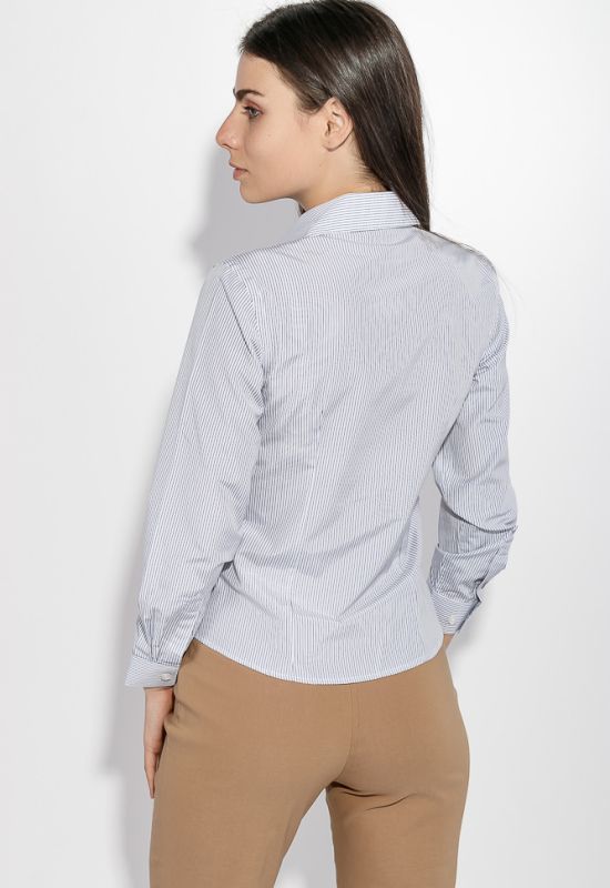 Рубашка женская офисная 287V001-2 (белый/синий)