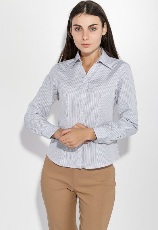 Сорочка жіноча офісна 287V001-2 (білий/синій)