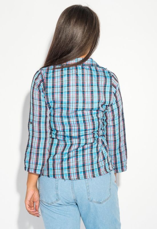 Рубашка женская с рукавом три четверти 52P002-6 (голубой)