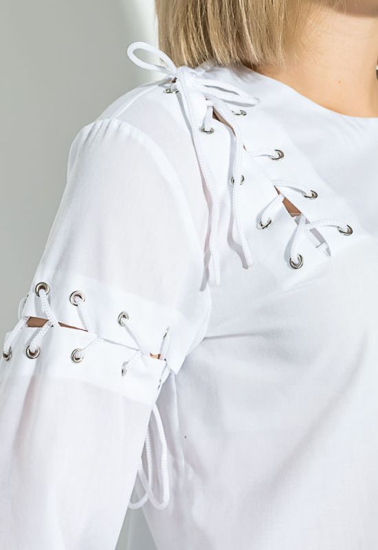 Рубашка женская с шнуровкой 69PD1034-2 (белый)