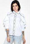 Рубашка женская с воланами 83P1597 (белый)