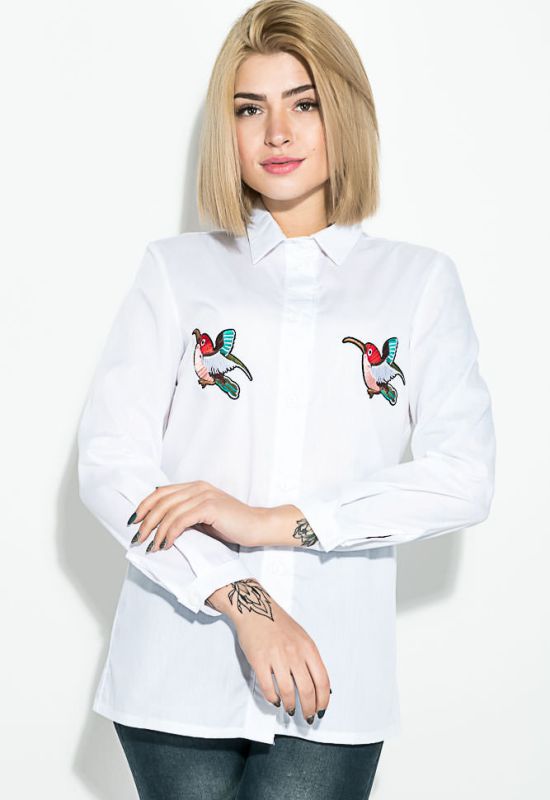 Рубашка женская с вышивкой 69PD954 (белый)