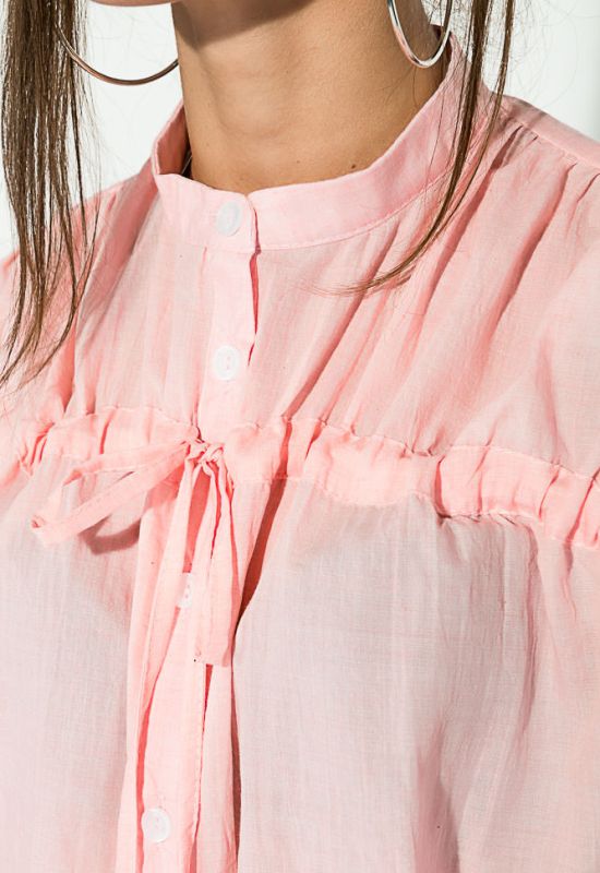Рубашка женская с завязками на груди 64PD337-1 (персиковый)