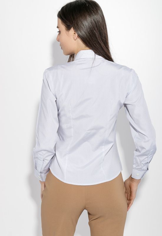 Рубашка женская тонкая полоска 287V001-5 (белый/серый)