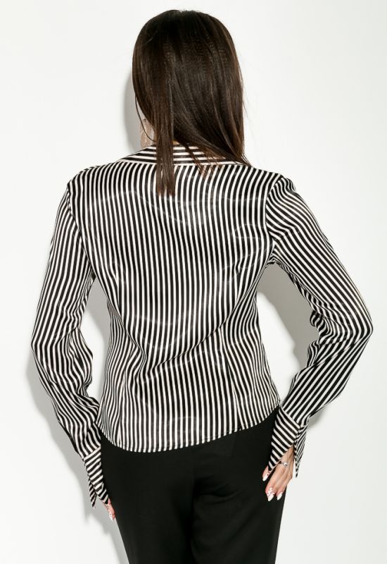 Рубашка женская в полоску 81P1125 (кремовый/черный)