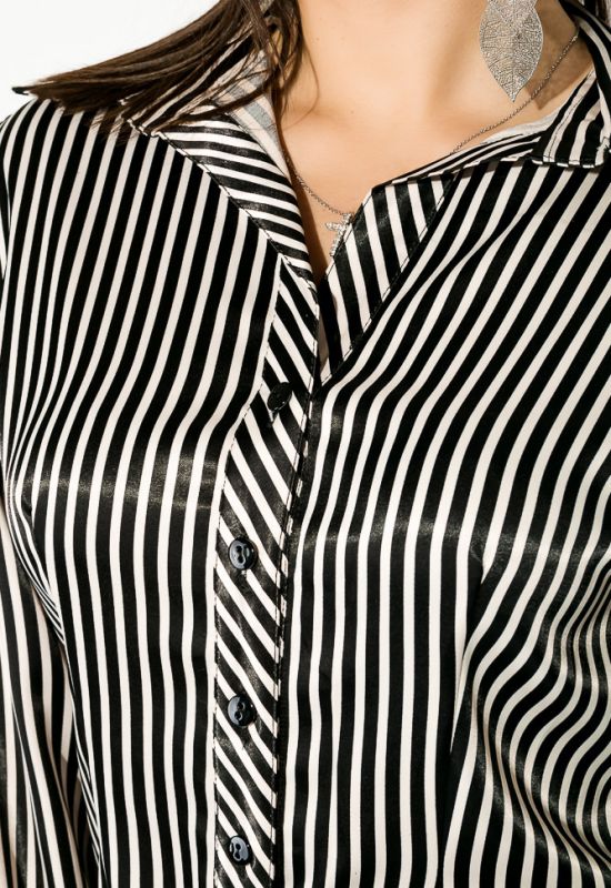 Сорочка жіноча в смужку 81P1125 (кремовий/чорний)