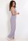 S 1030 Комбинезон классически с клеш-брюками и вшитым поясом (сиреневый)