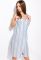Сарафан на запах 120PUR259 (молочний/блакитний)