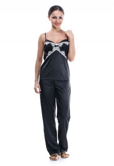 Пижама Serenade 843 с брюками (черный)