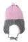 Шапка дитяча для дівчинки на зав'язках 65PG0011 junior (рожевий/сірий)
