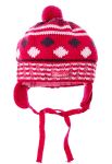 Шапка детская для девочки на завязках 65PG0016 junior (малиновый)