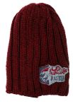 Шапка детская для мальчика с нашивкой 65PB0021 junior (бордовый)