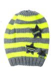 Шапка детская со звездочками двухслойная 65P13-033 junior (серый/желтый)