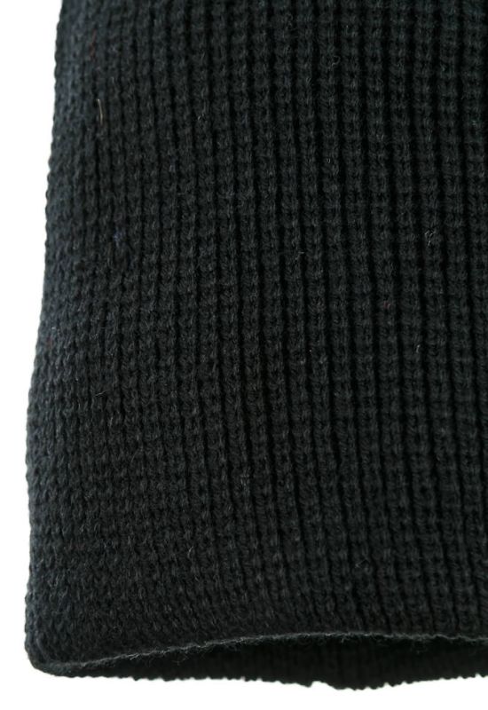 Шапка мужская однотонная 166V002 (черный)