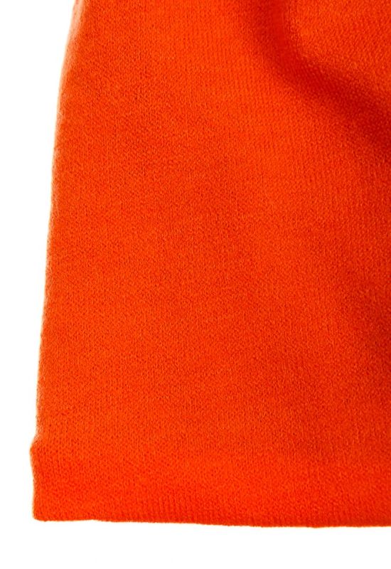 Шапка однотонная на флисе 65P0033 (оранжевый)