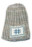 Шапка с нашивкой узор меланж 65P2353 (молочный/оливковый) Шапка с нашивкой узор меланж 65P2353 (молочный/оливковый)
