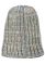 Шапка с нашивкой узор меланж 65P2353 (молочный/оливковый)