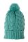 Шапка з пампоном велика в'язка 65P2332 (ментоловий)