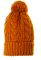 Шапка з пампоном велика в'язка 65P2332 (охра)