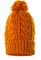 Шапка з пампоном велика в'язка 65P2332 (охра)