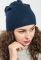 Шапка жіноча з бантом на потилиці 65PF1616 (темно-синій)