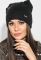 Шапка жіноча з брошкою «Бантік» 65PF1526 (чорний)