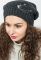 Шапка женская с брошью «Гитара» 65PF0019 (графитовый)