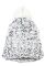 Шапка женская с помпоном 257V001-1 (белый/черный)