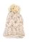Шапка женская с помпоном 257V001-1 (песочный/бежевый)