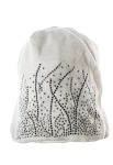 Шапка женская со стразами 65PF10-12 (молочный)