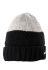 Шапка зимова двокольорова 65P1726 (чорний/молочний)