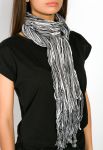 Шарф жіночий 120PELM710 (білий/чорний)