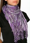 Шарф жіночий 120PELM710 (фіолетовий/білий)