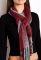 Шарф женский 120PELMR003 (бордовый/серый)