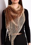 Шарф жіночий 120PELMR003 (молочний/коричневий)