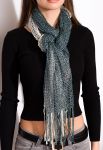 Шарф жіночий 120PELMR003 (молочний/сірий)