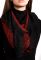 Шарф женский 120PELMR004-1 (бордовый/черный)