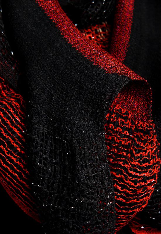 Шарф женский 120PELMR004-1 (бордовый/черный)