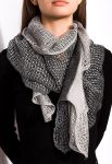 Шарф жіночий 120PELMR004 (сірий/чорний)