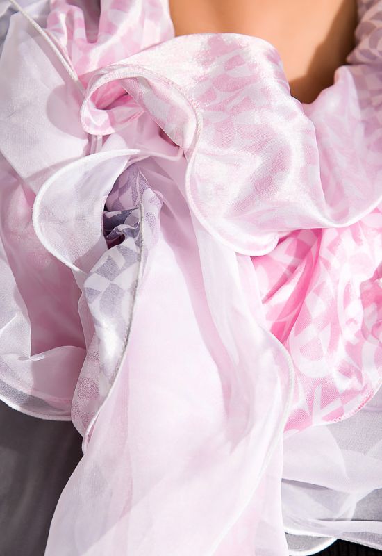 Шарф женский 120PELMR005 (розовый/серый)